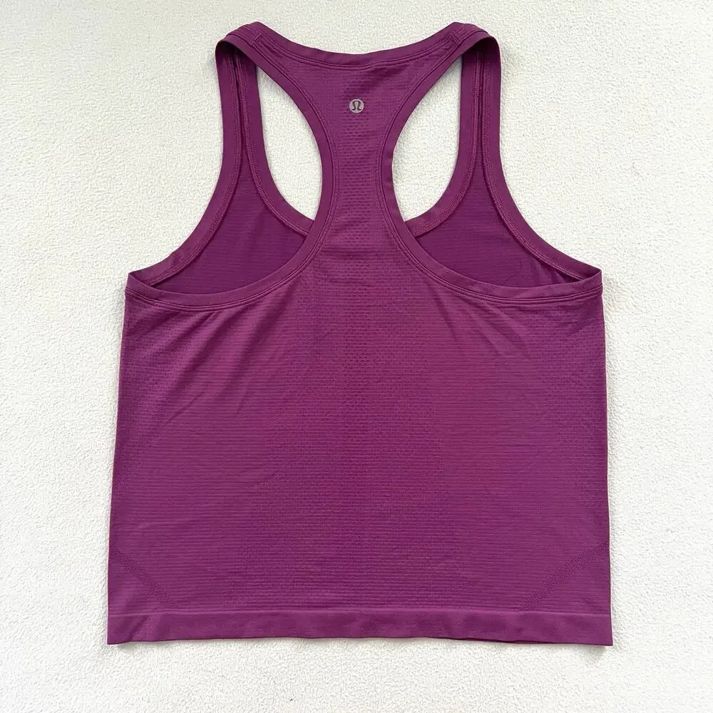 Lululemon Women Vivid Plum Purple Swiftly Tech Racerback Tank Race Length Top 8